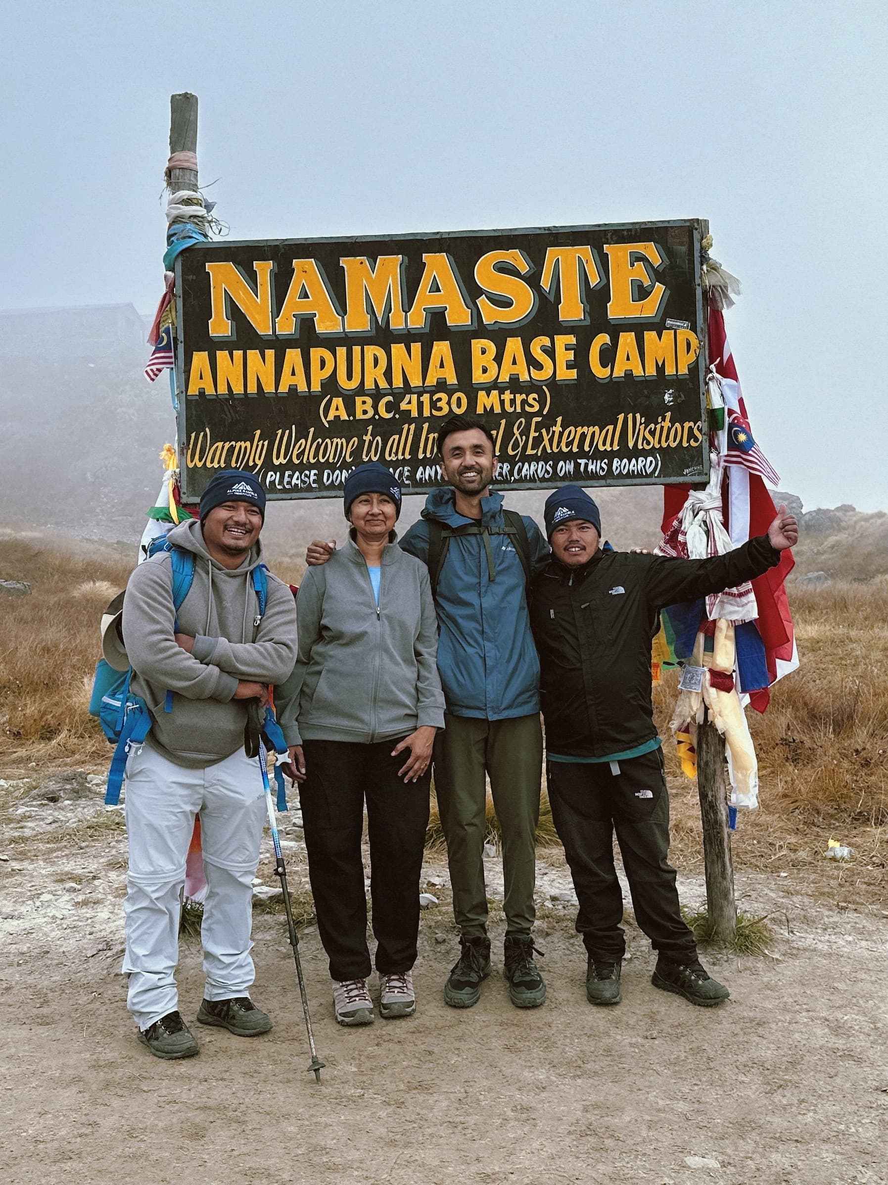 With our incredible guide and porter